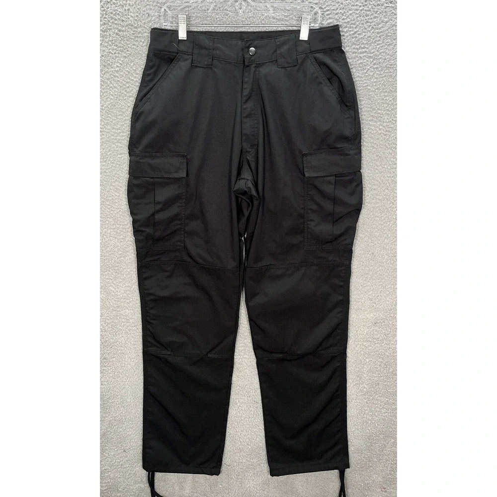 511 Tactical Pants Mens Large Long Black Ripstop Relaxed Fit TDU Cargo Workwear